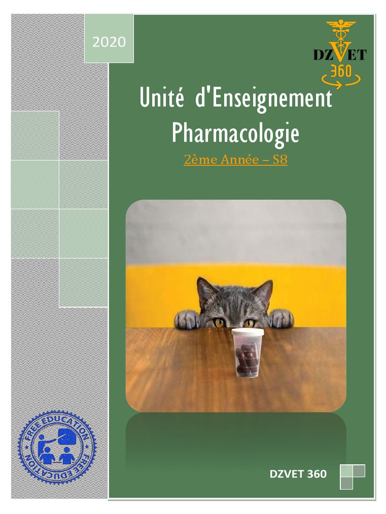 S8 Pharmacologie Dzvet360 Cours Veterinaires