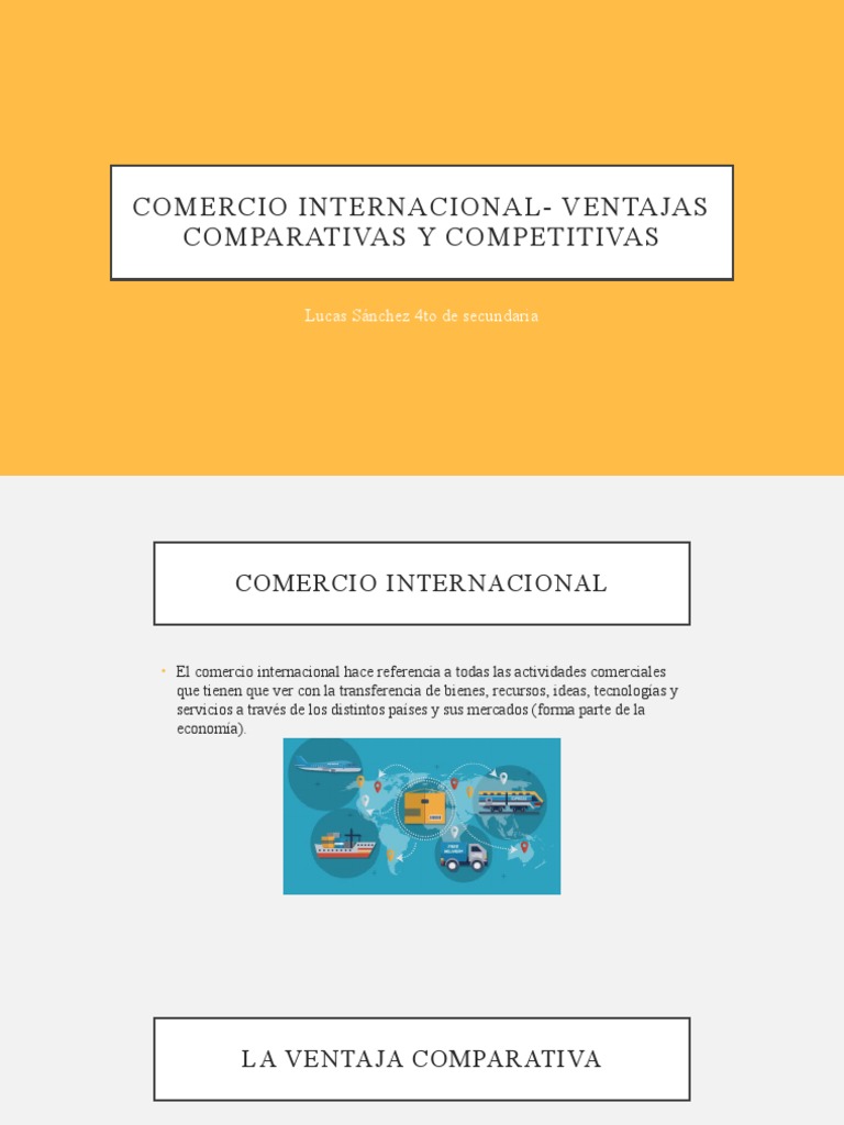 Ventajas Comparativas en Comercio Internacional | PDF
