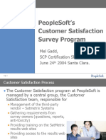 Peoplesoft'S Customer Satisfaction Survey Program: Mel Gadd, SCP Certification Showcase, June 24 2004 Santa Clara