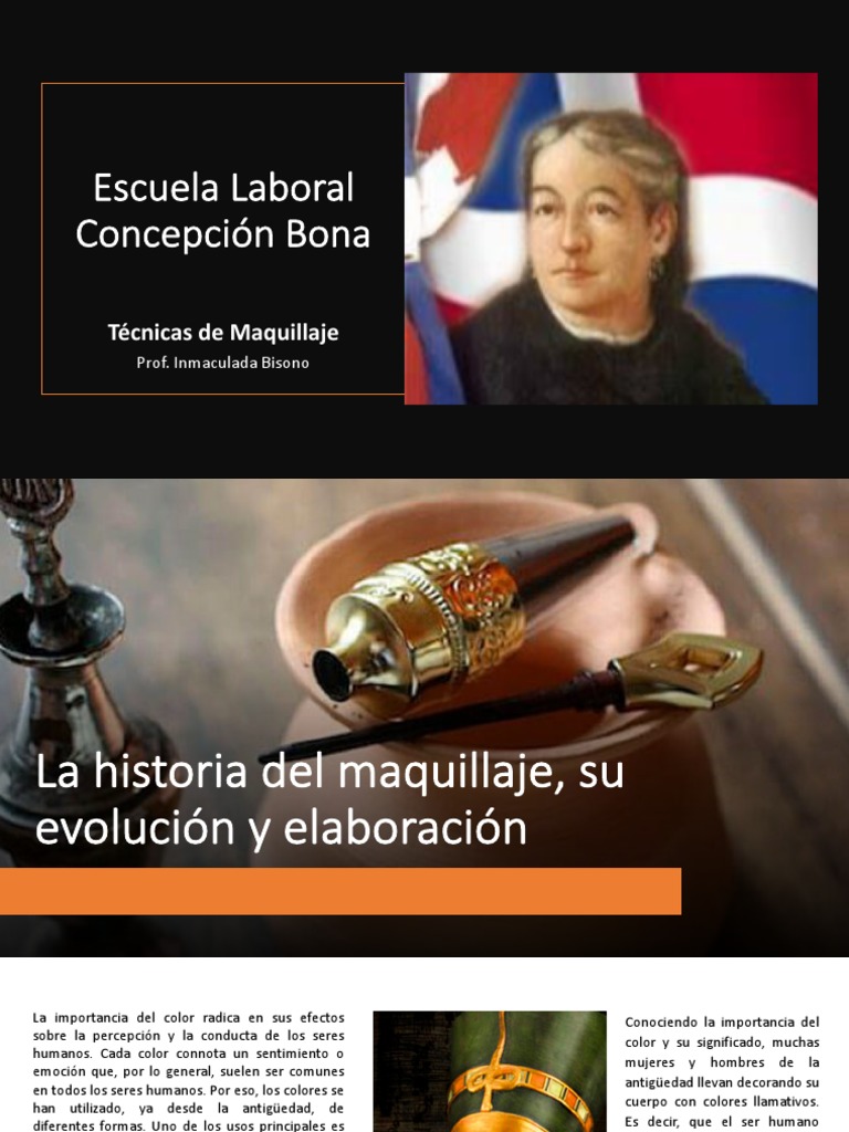 Historia y Evolución del Maquillaje | PDF | Productos cosméticos | Color