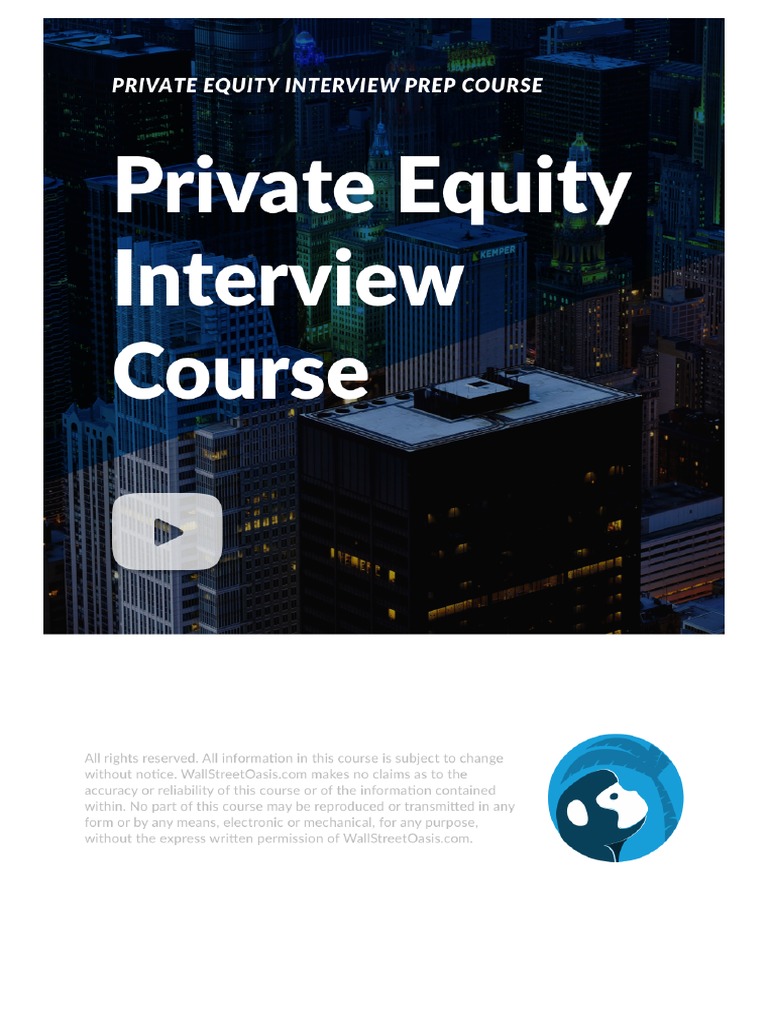 Private Equity Interview Course Wall Street Oasis PDF | PDF | Leveraged ...