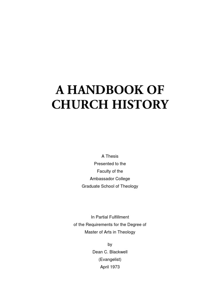 Church history thesis topics image