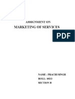 Marketing of Services: Assignment On