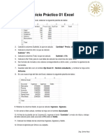 Ejercicio Práctico 01 Excel