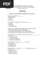 2n Quarter SCIENCE 8 - Quiz 2