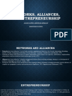 Networks, Alliances, and Entrepreneurship