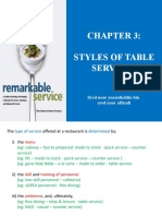 Chapter 3.1 - Styles of Table Service