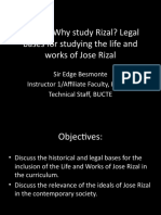 Topic 1: Why Study Rizal? Legal Bases For Studying The Life and Works of Jose Rizal