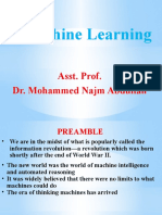 Machine Learning: Asst. Prof. Dr. Mohammed Najm Abdullah