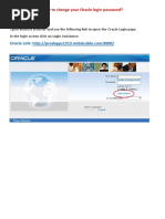 How To Change Your Oracle Login Password
