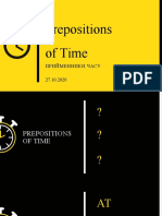 Prepositions of Time