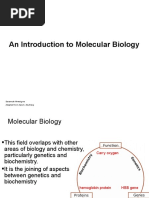 An Introduction To Molecular Biology: Savannah Mwesigwa Adapted From Aala A. Abulfaraj