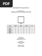 Digital Signal Processing Laboratory: Experiment No. 6