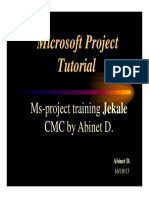 Ms-Project Training Jekale CMC by Abinet PDF