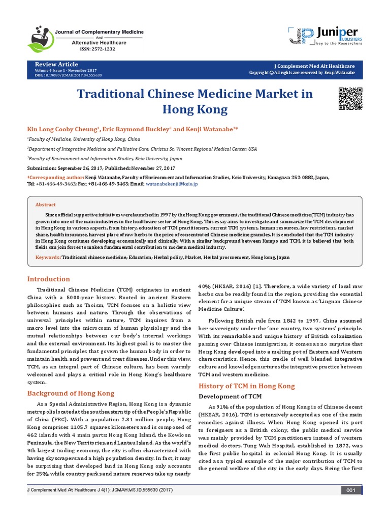 Traditional Chinese Medicine Market in Hong Kong | PDF | Traditional ...