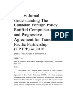 Review Jurnal Understanding The Canadian Foreign Policy Ratified Comprehensive and Progressive Agreement For Trans-Pacific Partnership (CPTPP) in 2018