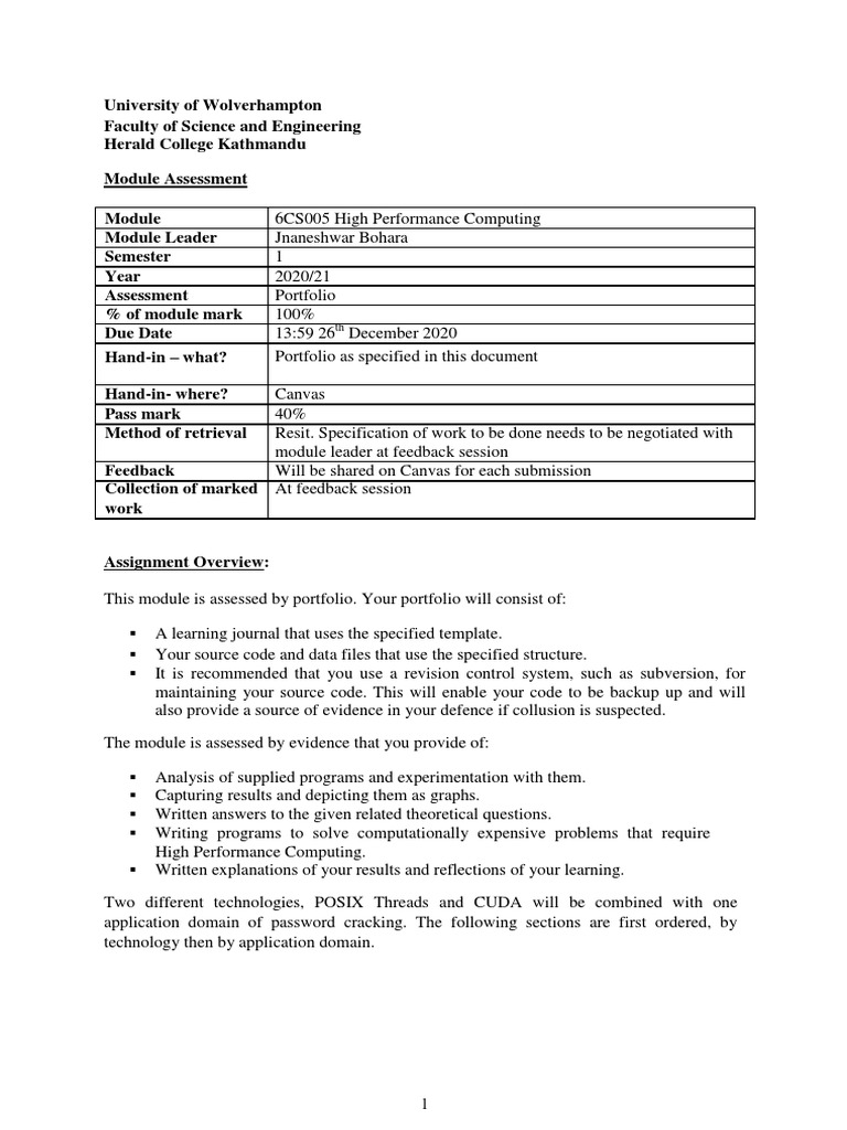 High Performance Computing Portfolio Guide | PDF | Matrix (Mathematics ...