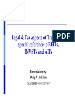 Legal & Tax Aspects of Trusts With Il F T Reit Special Reference To Reits, Invsts and Aifs