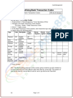 Defining Bank Transaction Codes: Cash Management