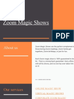 Zoom Magic Shows: Welcome To
