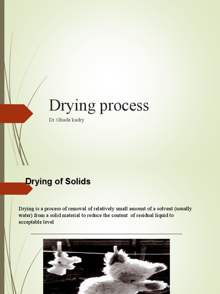 Overview of Drying Processes in Engineering | PDF | Humidity | Physical ...