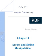 Chapter Four - Arrays and String Manipulation