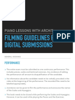 Filming Guidelines For Digital Submission