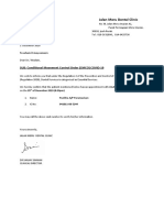 Jalan Meru Dental Clinic CMCO Appointment Letter