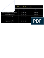 Last Pera - 7 Semester Final Exam Routine: para Name