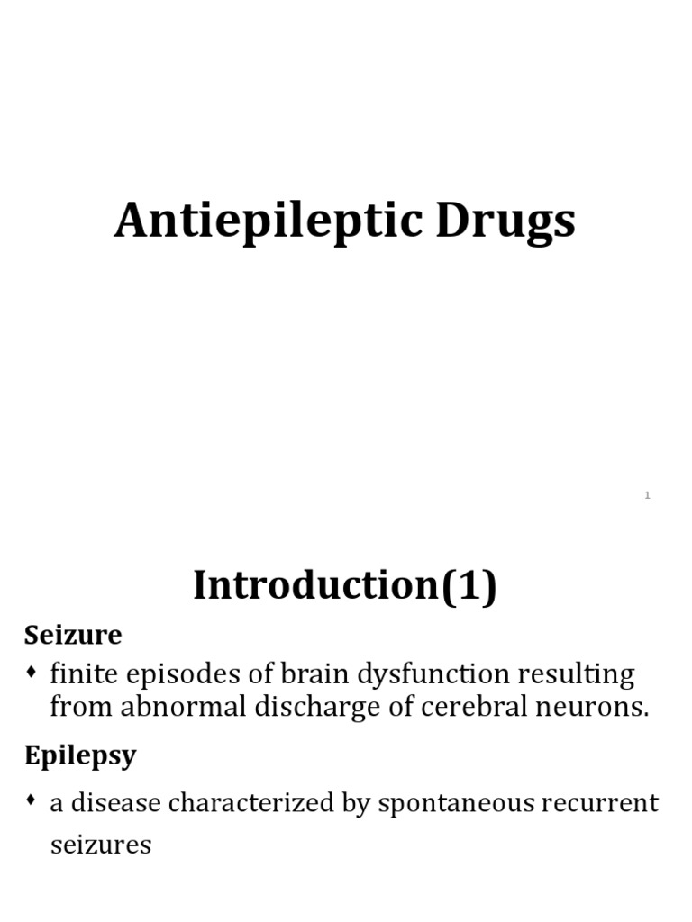 3, Antiepileptic Drugs | PDF | Epilepsy | Medicinal Chemistry