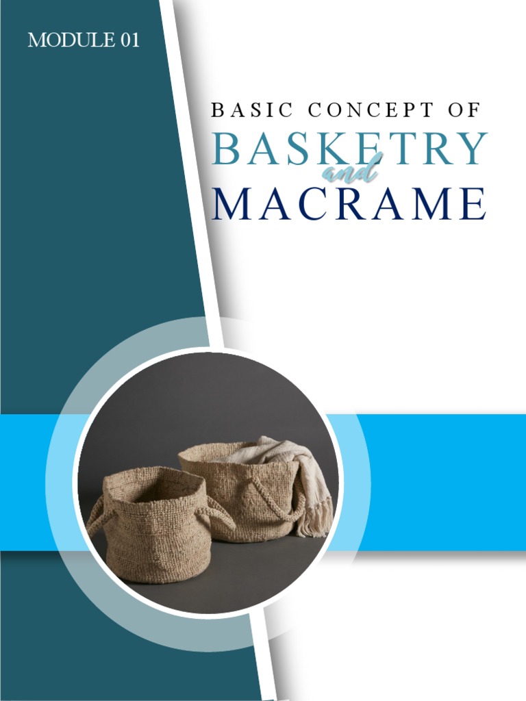 01 Introduction To Macrame and Basketry PDF PDF Crafts