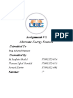 Alternate Energy Sources Assignment