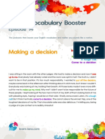 English Vocabulary Booster: Making A Decision