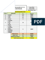 Building Construction Cost: 2) Change Construction Rate. 3) Change Material Quantity