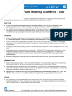 General Solder Paste Handling Guidelines - Asia: Reference Bulletin