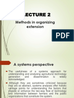 Methods in Organizing Extension