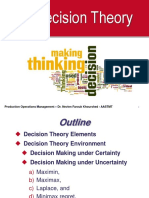 Decision Theory Elements and Environments