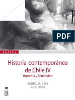 Historia Contemporánea de Chile IV Hombría y Feminidad