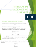 Sistemas de Ecuaciones No Lineales