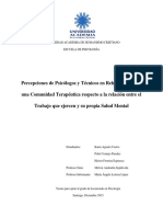 Percepciones de Psicólogos y Técnicos en Rehabilitación de Una Comunidad Terapéutica Respecto A La Relación Entre El Trabajo Que Ejercen y Su Propia Salud Mental