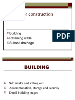 Stages For Construction: Building Retaining Walls Subsoil Drainage