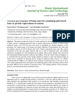 Flexural Performance of Foam Concrete Containing P