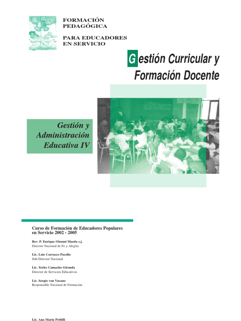 Gestión Curricular y Formación Docente | PDF | Plan de estudios ...