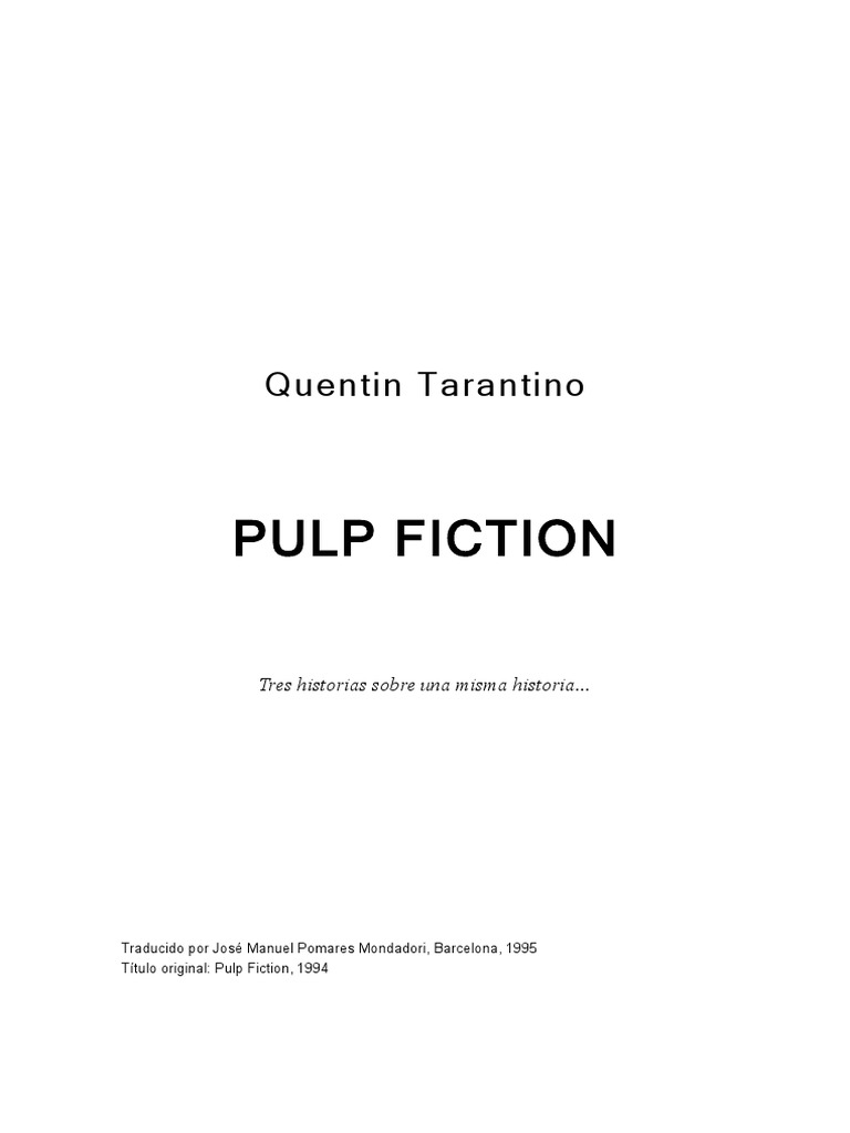 Tarantino, Quentin - Pulp Fiction | PDF | Pulp Fiction, image size:768x1024