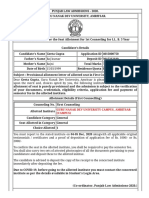 Punjablawadmissions - Gndu.ac - in Law2020 AllotmentLeter - Asp A 3015312649 PDF