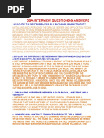 Dba Interview Questions & Answers