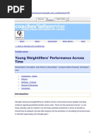 Young Weighlifters Performance Across Time