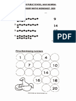 Nursery Maths Worksheet