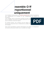 Ensemble O ﬀ proportionnel uniquement