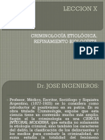 Criminología Etiológica. Refinamiento Biologísta